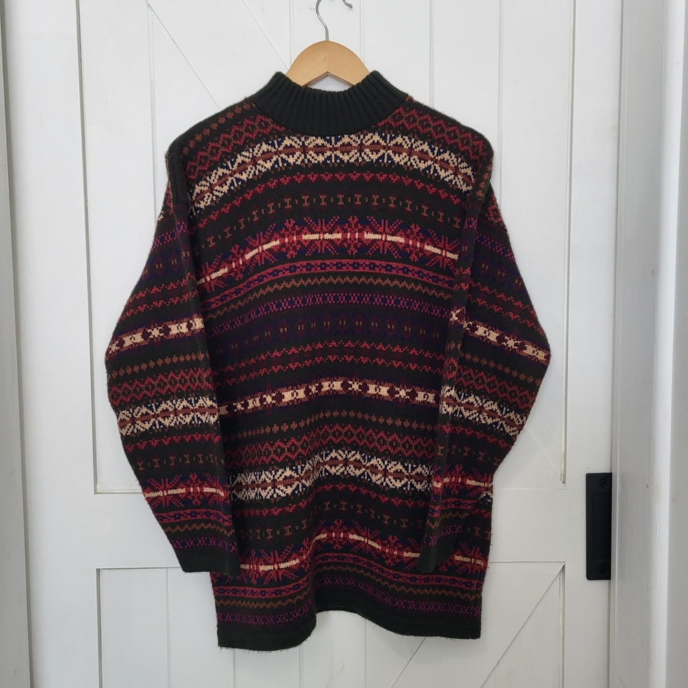 Basic Editions Multicolor‎ Patterned Crewneck Sweater